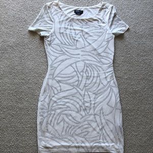 Bebe beautiful silver beaded dress